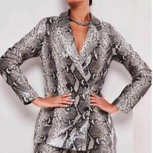 NEW Misguided Snake Skin Coat Sophia Richies Collection